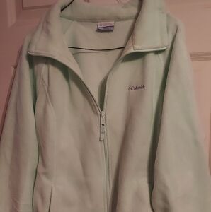 Women's size 1X, Columbia zip-up Fleece,  Mint green